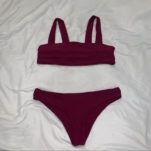 ZAFUL wine bikini set
